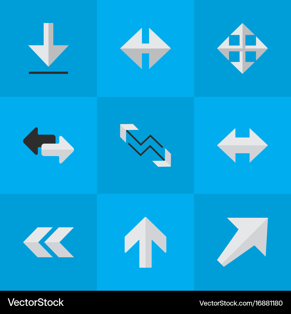 Set of simple indicator icons Vector Image