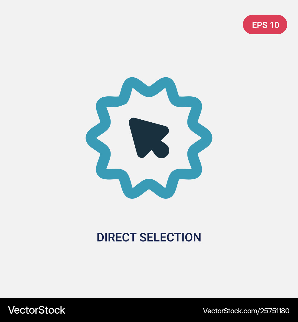 Two color direct selection icon from user Two color direct selection icon from user vector image