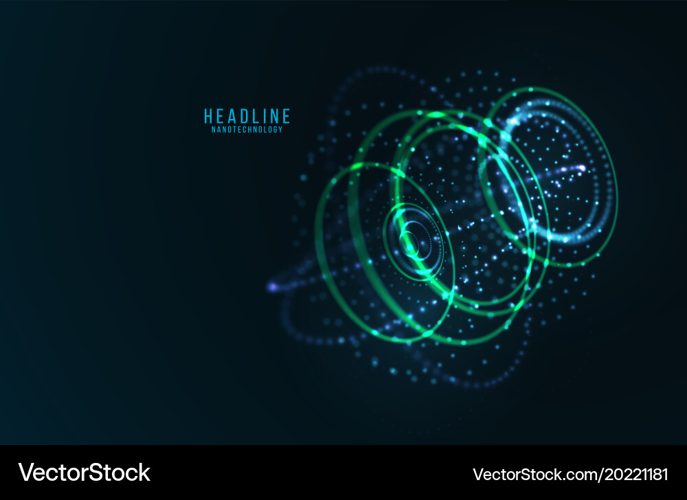 Abstract futuristic object hud element vector image