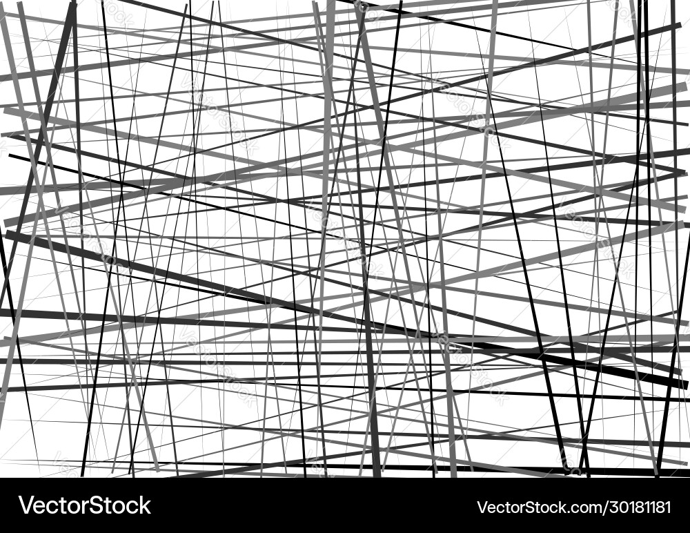 Abstract geometric art with random chaotic lines Vector Image
