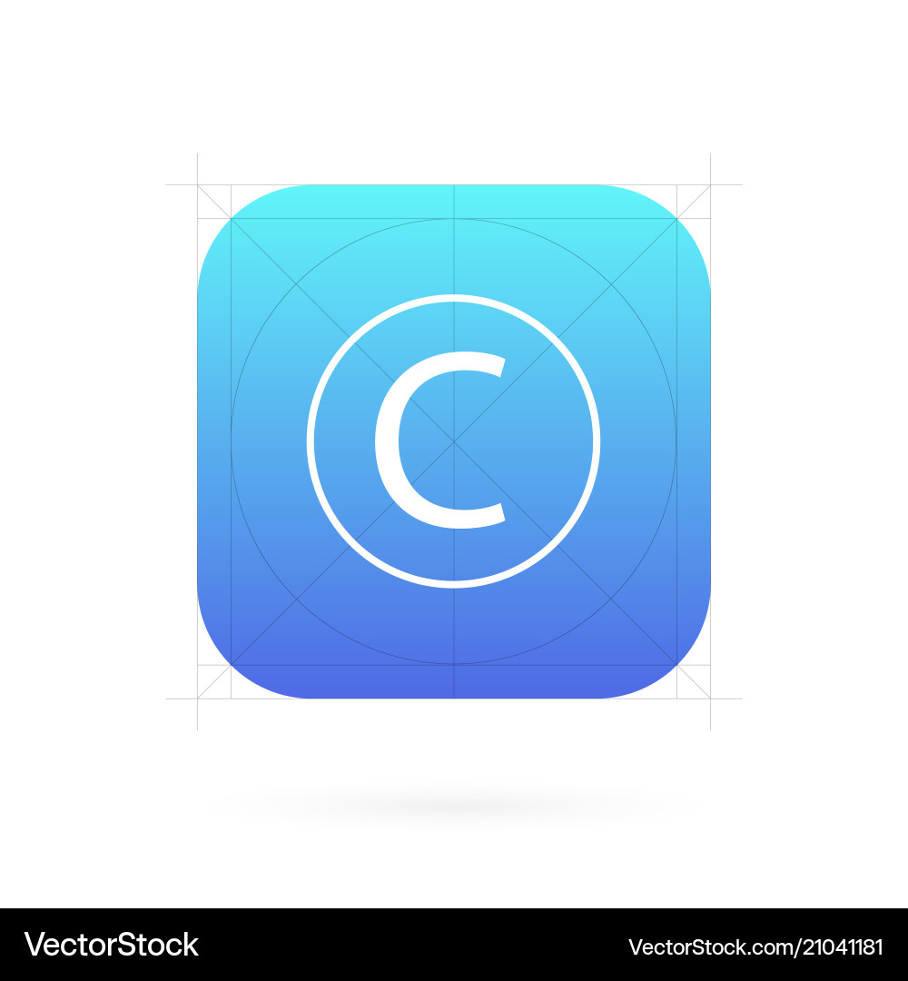 App Icon Set with Grids vector image