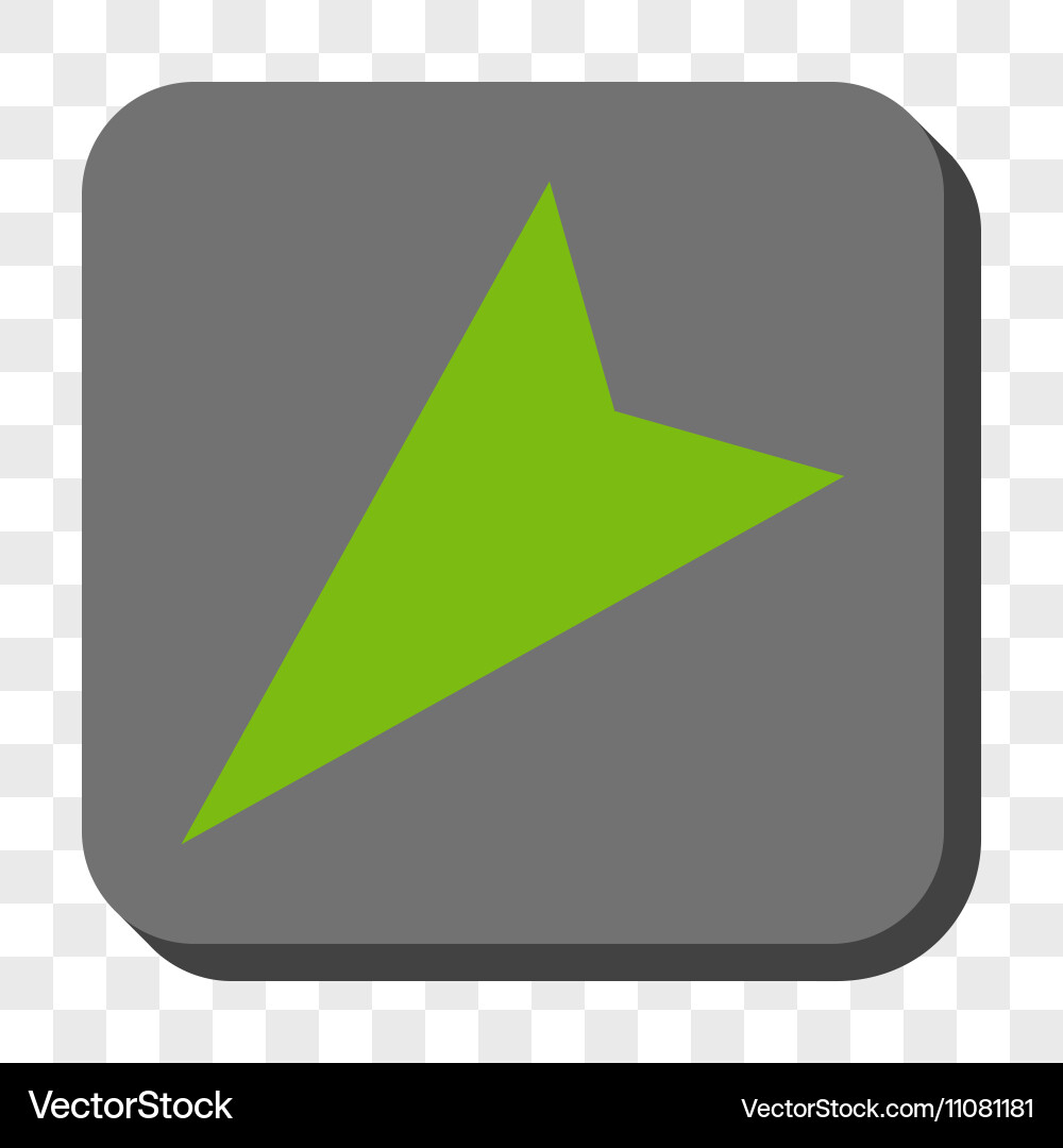 Arrowhead left-down rounded square button Vector Image