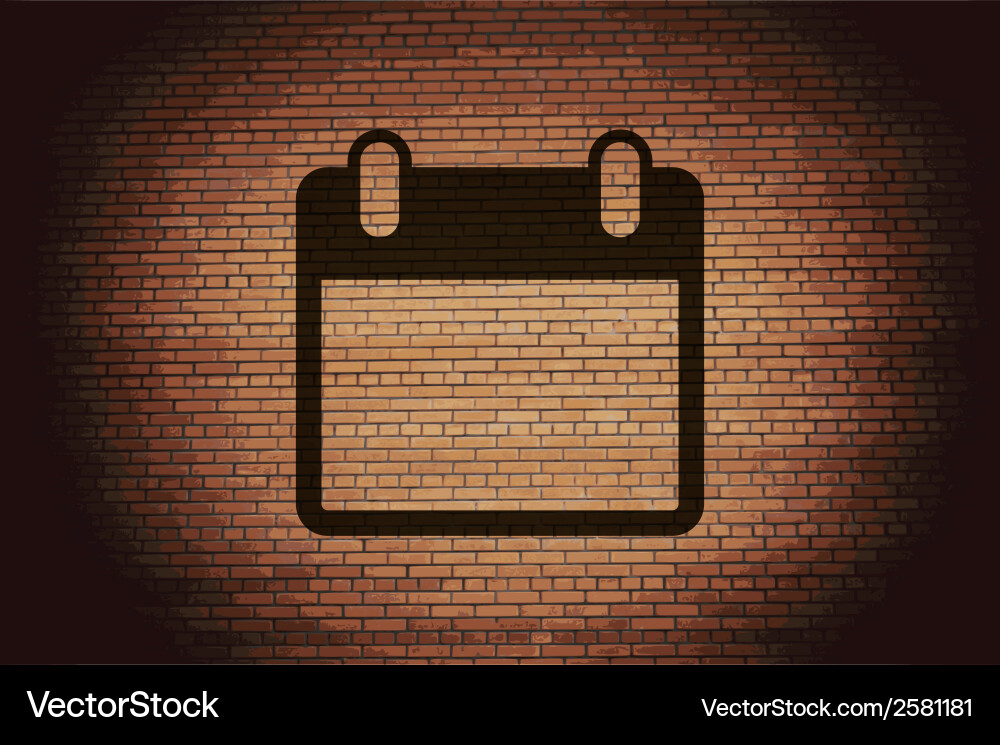 Calendar flat modern web button and space for your vector image