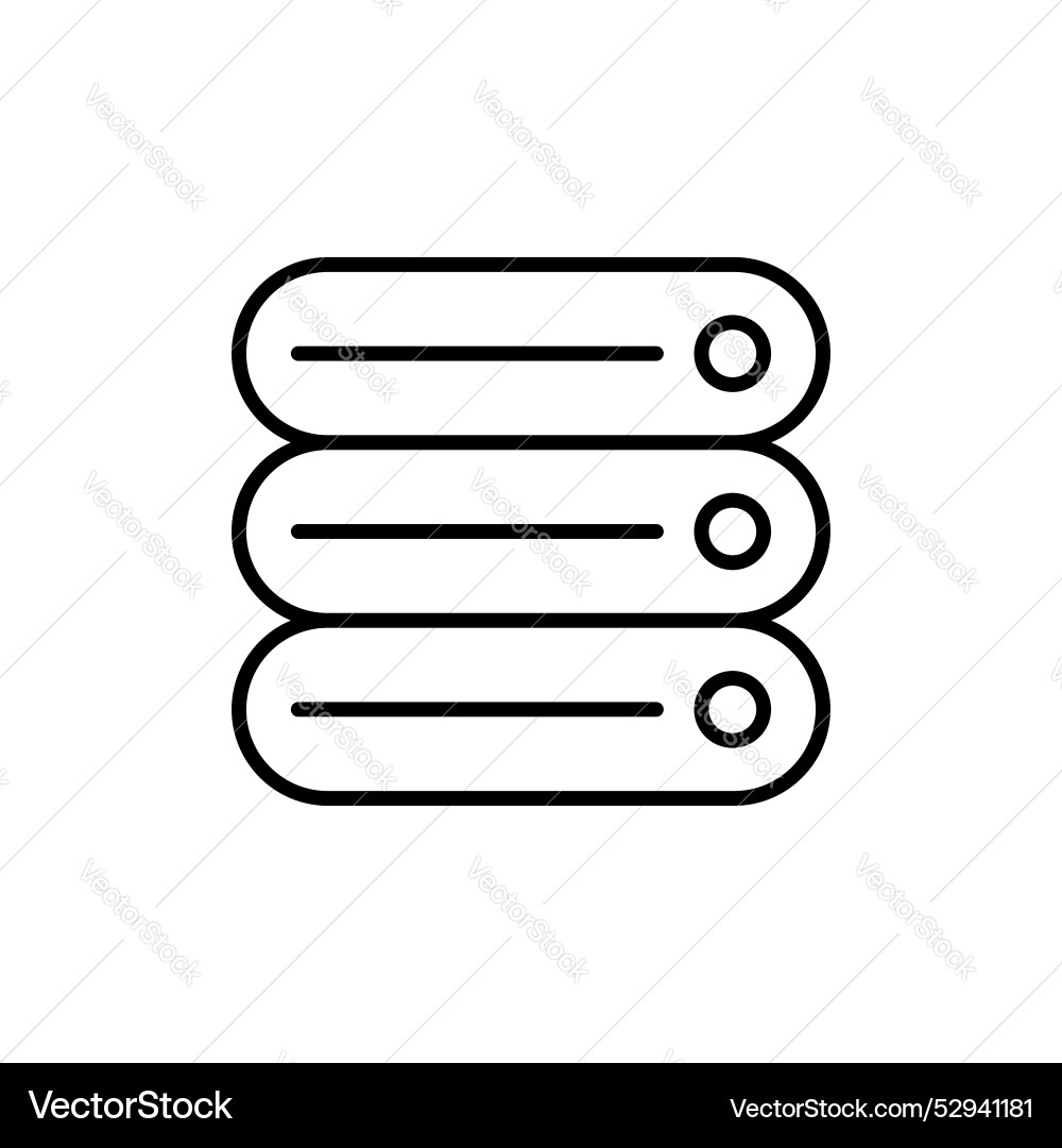 Database icon set cylinder server data storage vector image