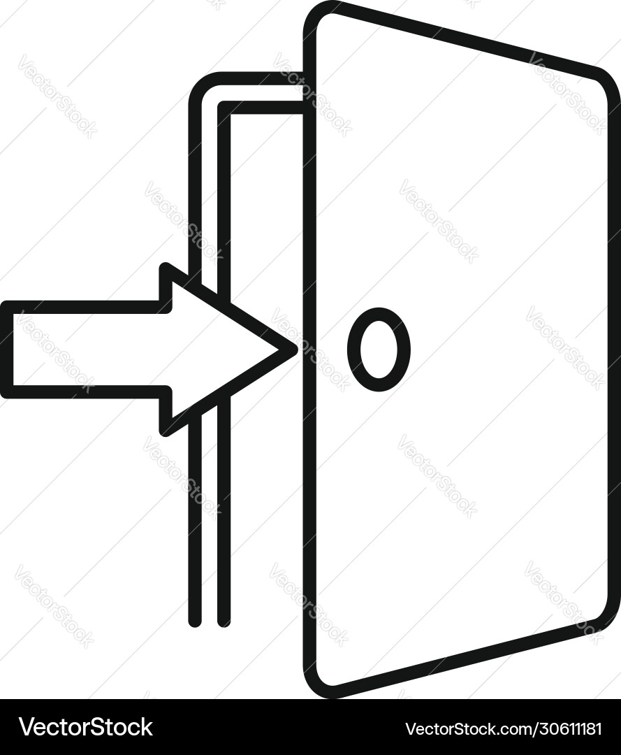 Doorway icon outline style Doorway icon outline style vector image
