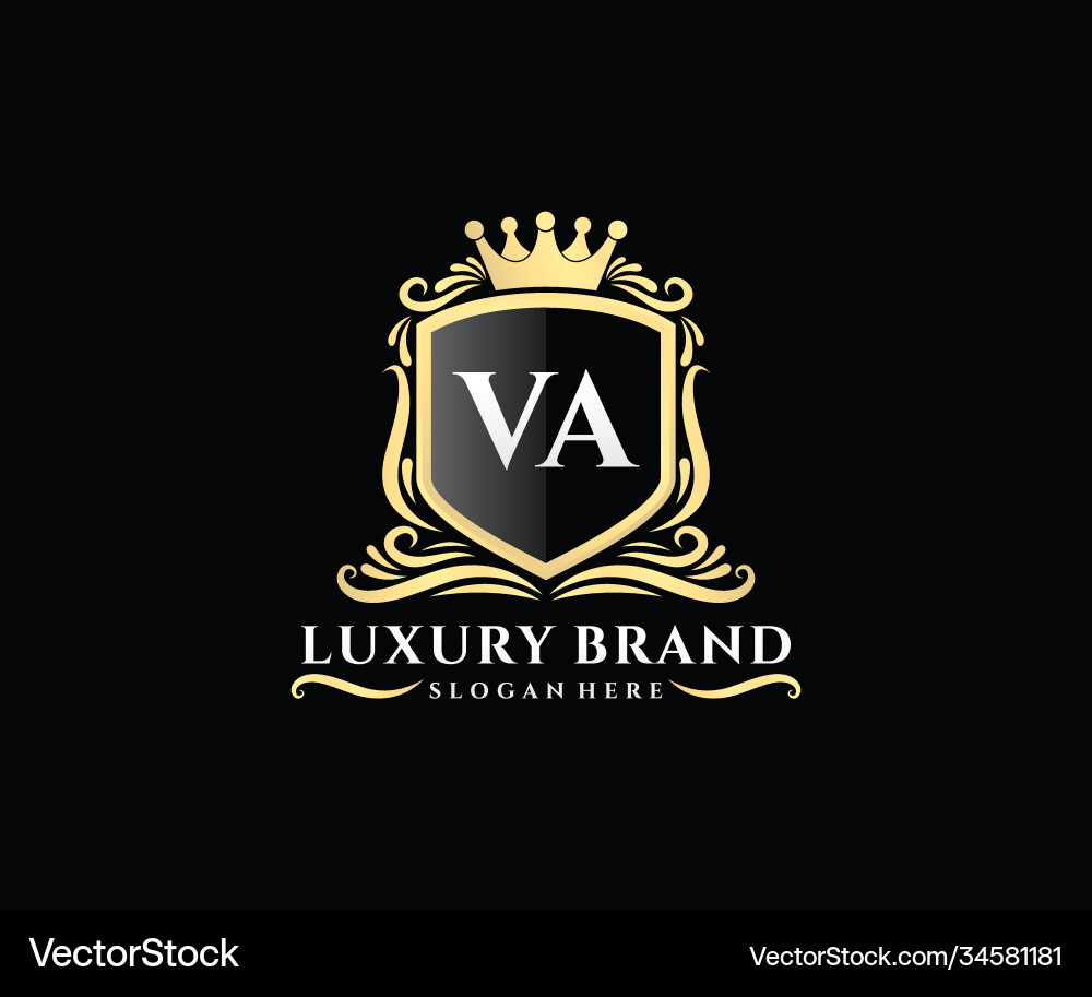 Elegant VA Monogram Logo Vector Image