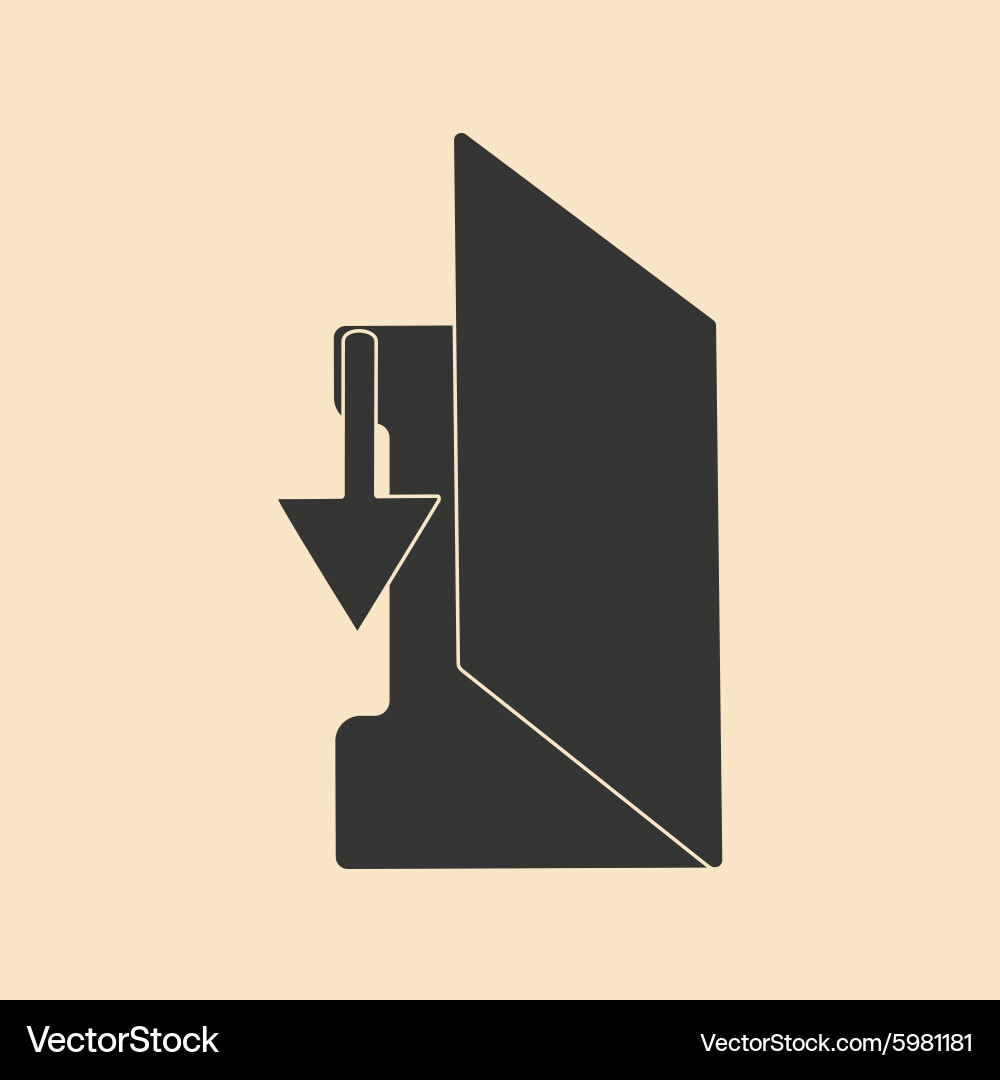 Flat in black and white mobile application folder Vector Image
