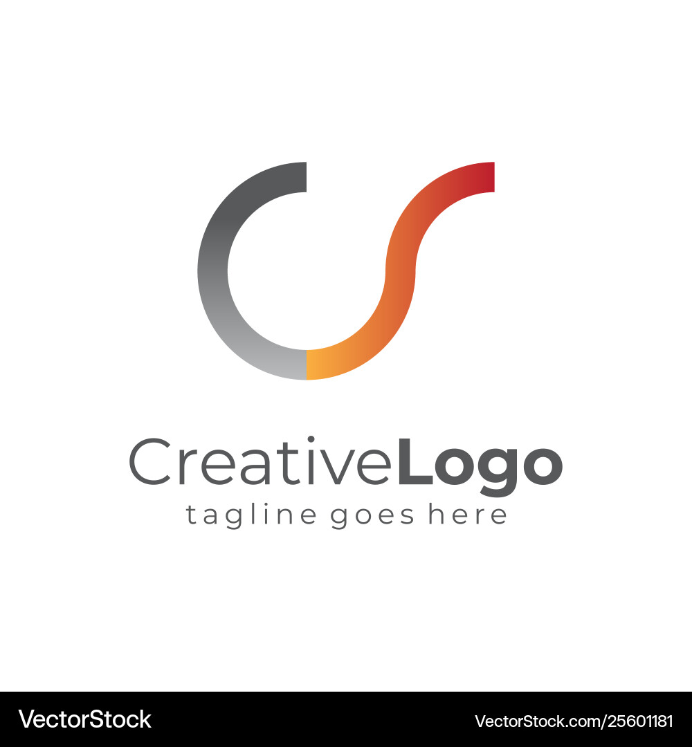 Grey and red yellow gradient circular initial Grey and red yellow gradient circular initial Vector Image