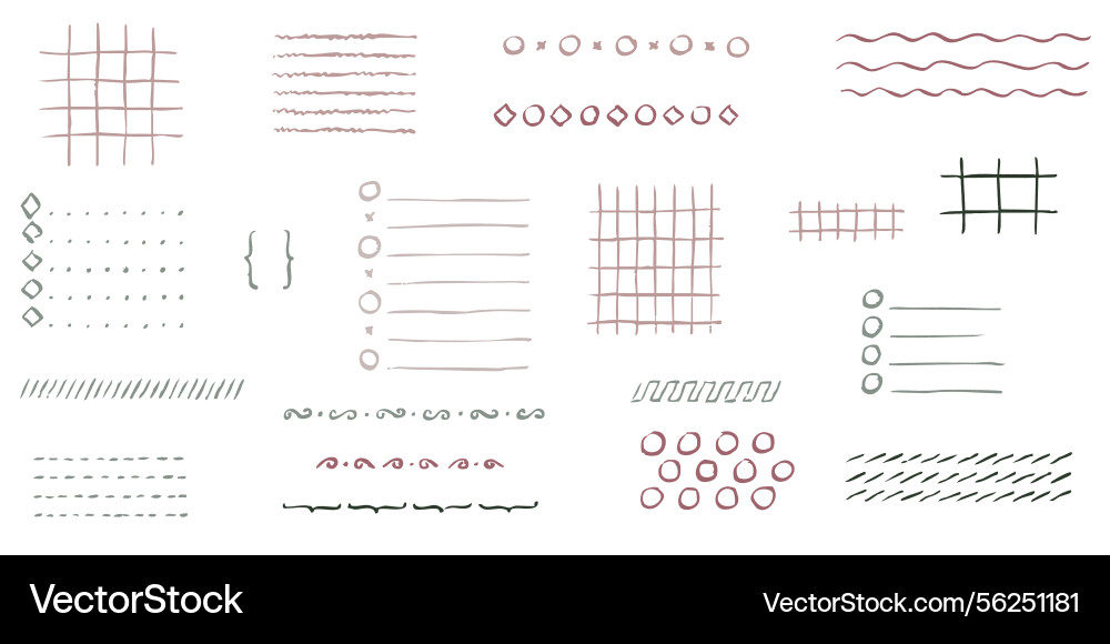 Grid and stripe pattern with hand drawn strokes Grid and stripe pattern with hand drawn strokes vector image