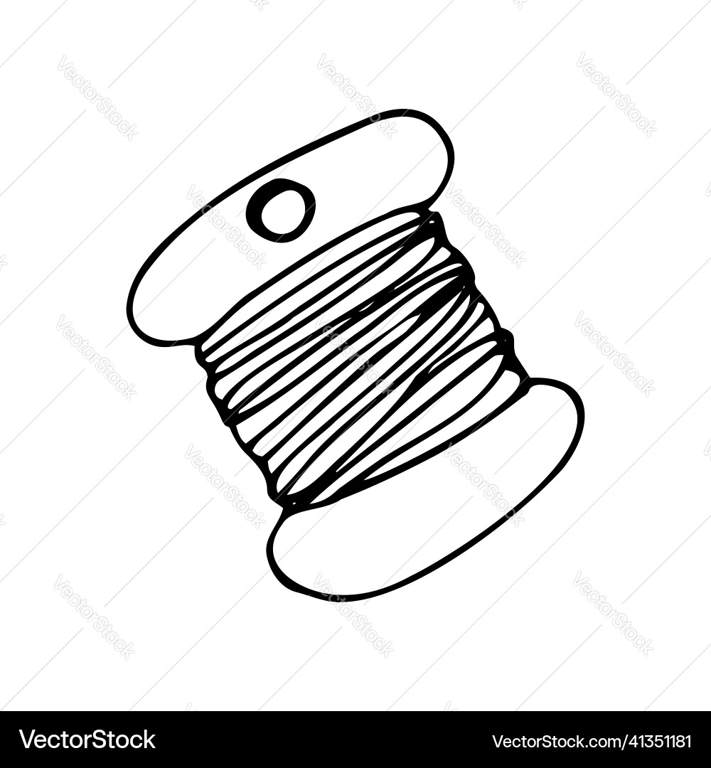 Isolated element a skein of thread Isolated element a skein of thread vector image