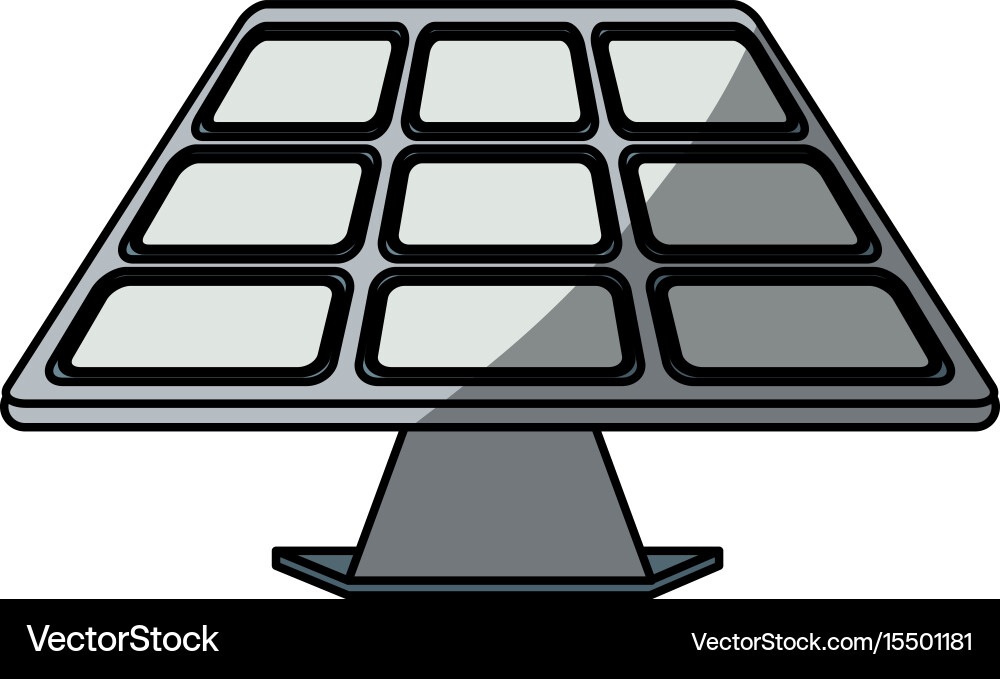 Isolated solar panel Royalty Free Vector Image