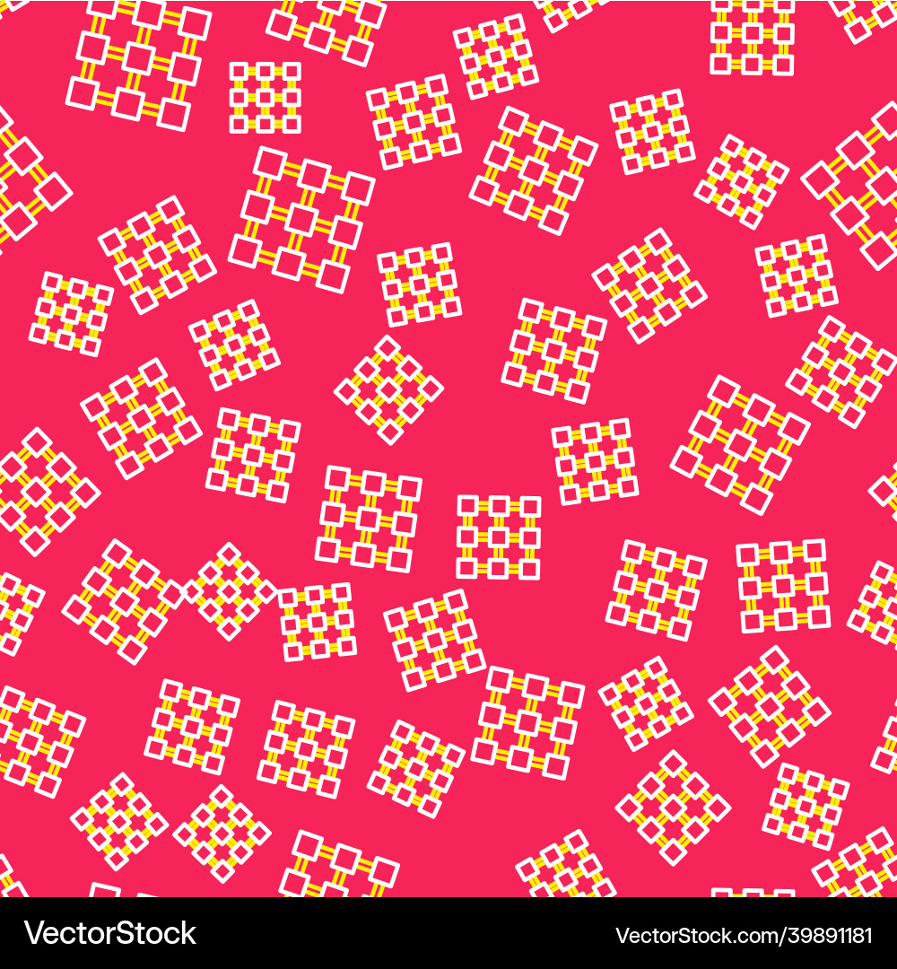 Line blockchain technology icon isolated seamless Vector Image