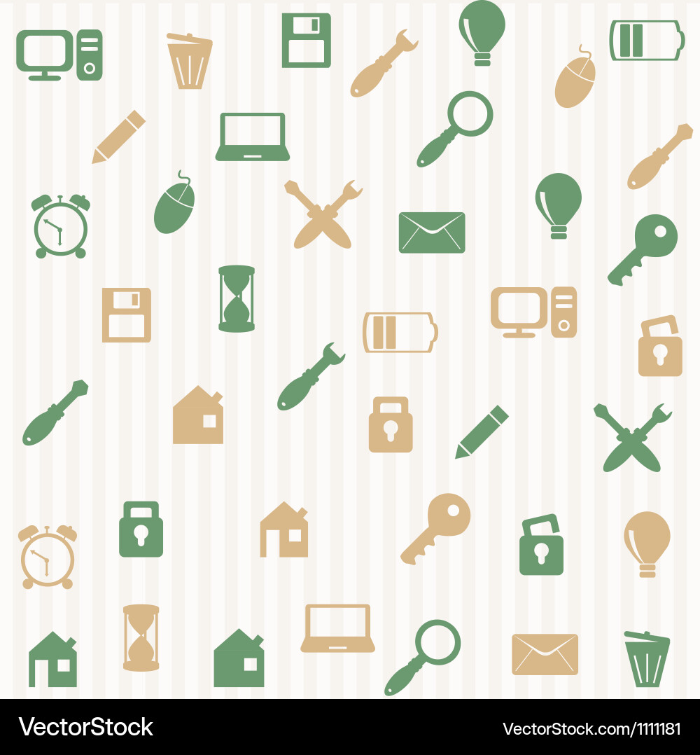 Modern Computer Icons Pattern Vector Image