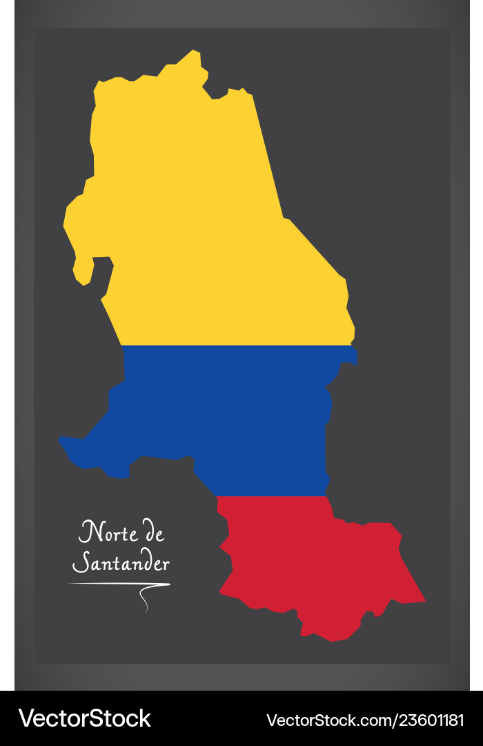 Norte de santander map of colombia with colombian Norte de santander map of colombia with colombian vector image