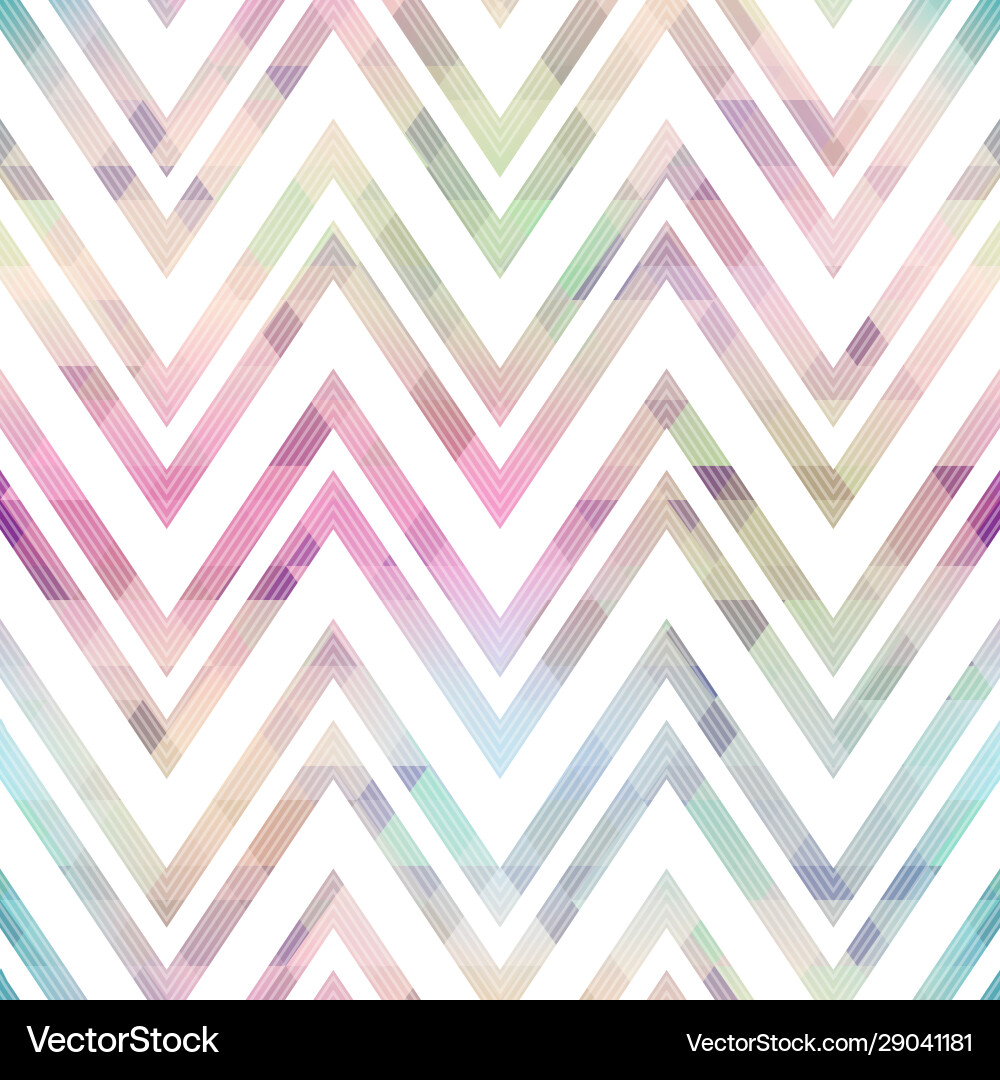 Pastel Zigzag Pattern - Colorful Stripes vector image