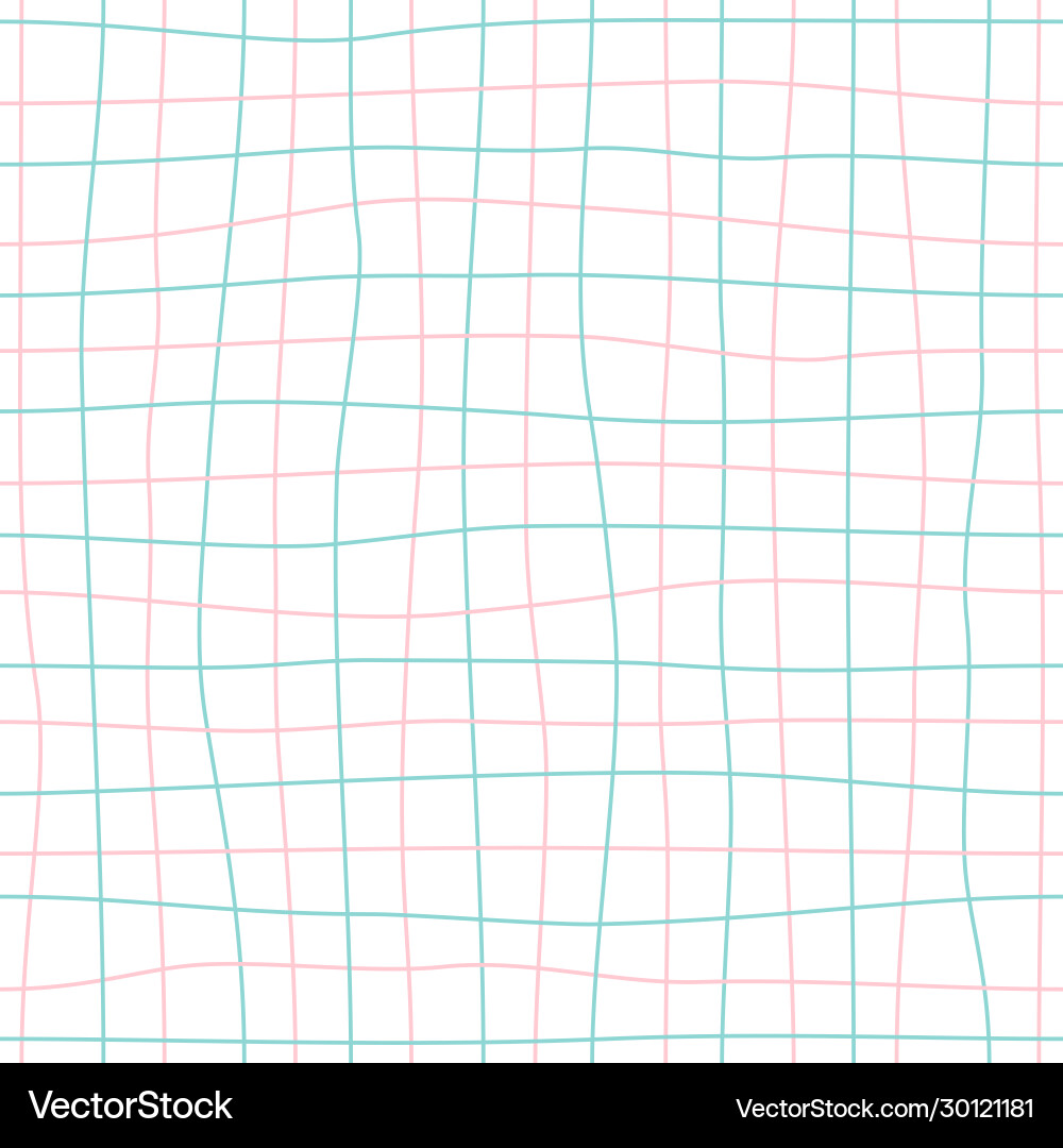 Pink & Turquoise Grid Pattern vector image