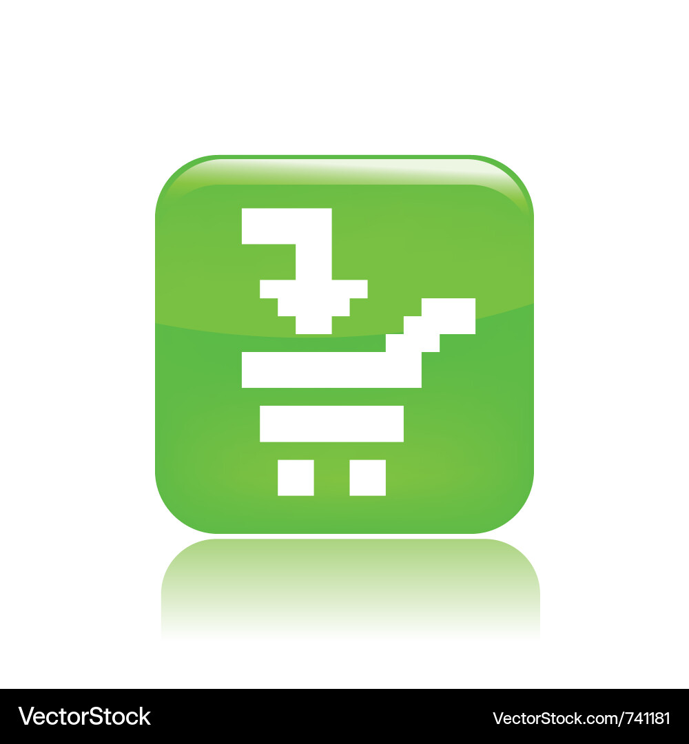 Pixel computer icon Vector Image