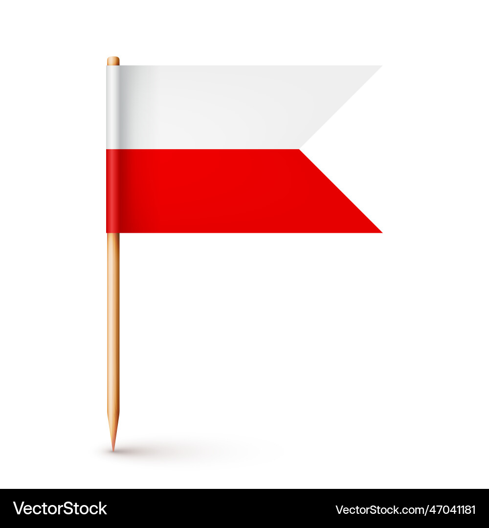Polnisch zahnpick flag souvenir aus poland Polnisch zahnpick flag souvenir aus poland vektorbild