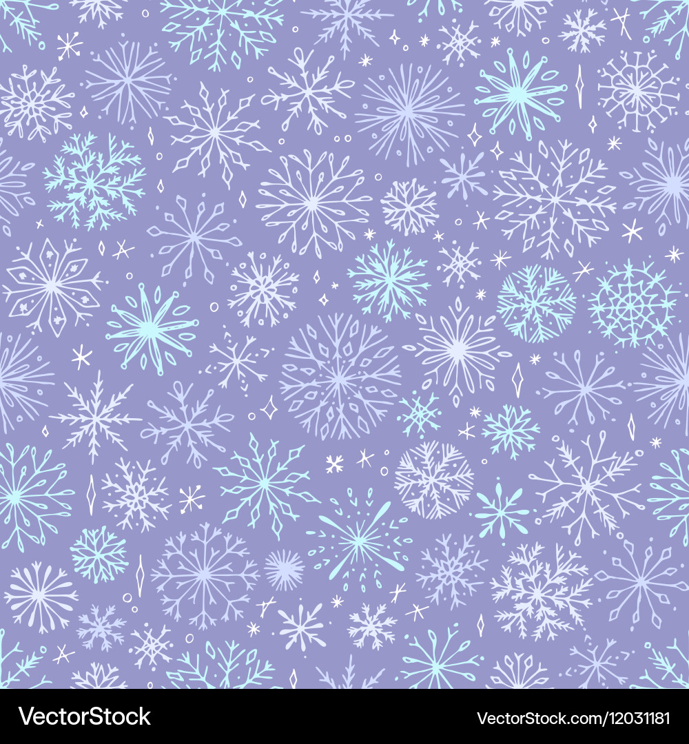Snowflake seamless pattern Vector Image