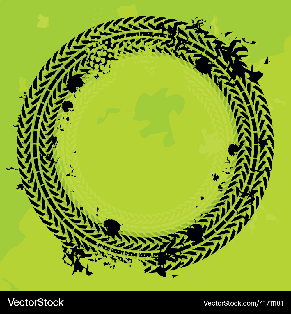 Tire marks in circle shape Vector Image