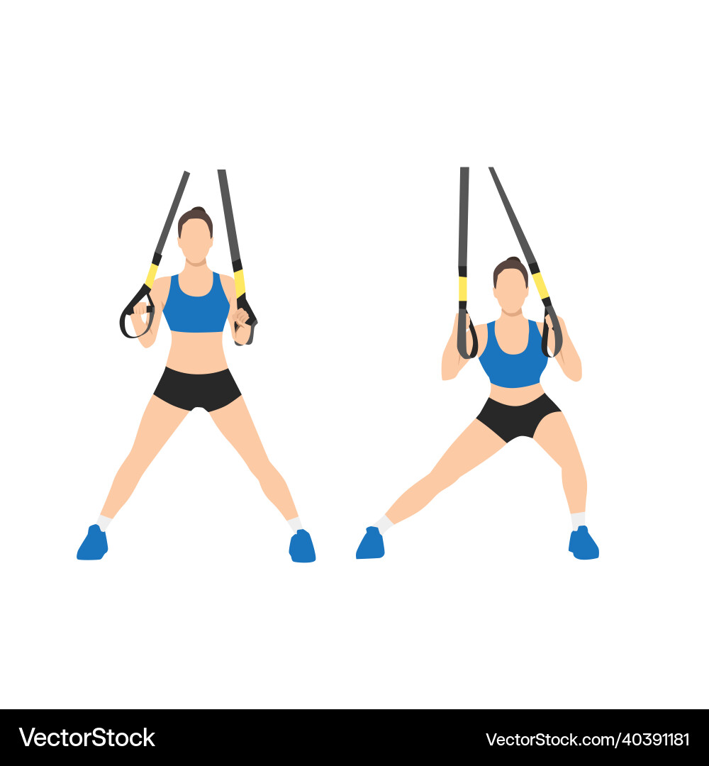 Trx suspension straps side step lateral lunges – Royalty-Free Vector |  VectorStock