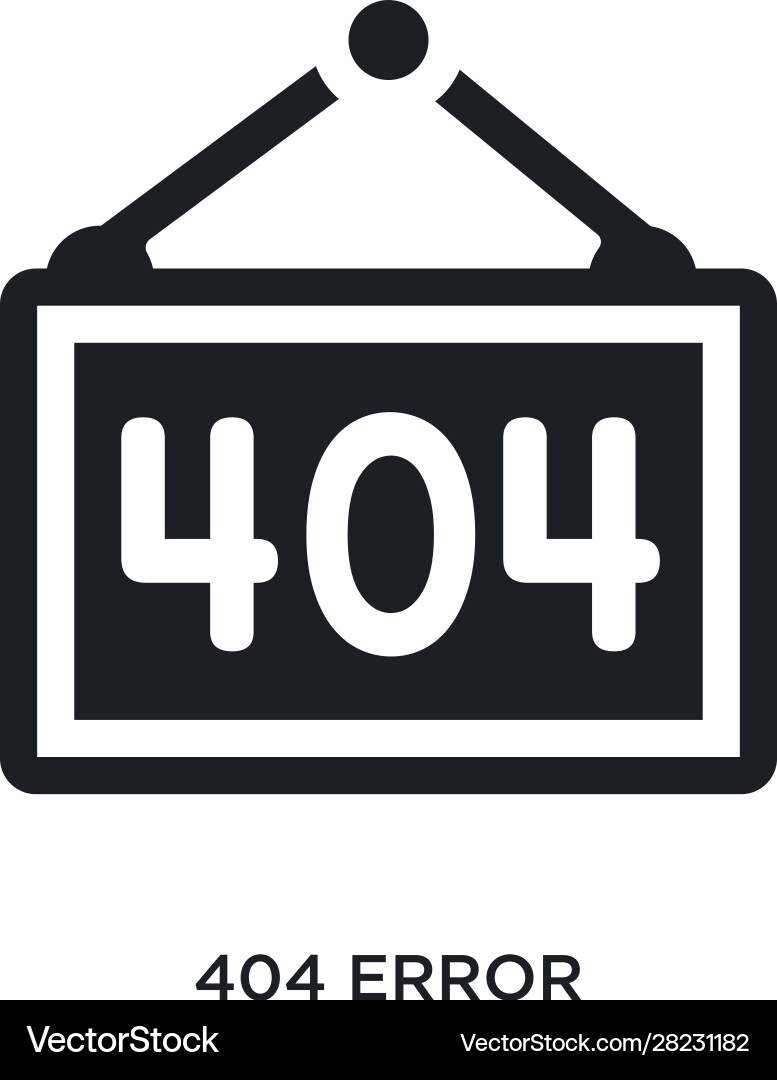 404 error isolated icon simple element from vector image