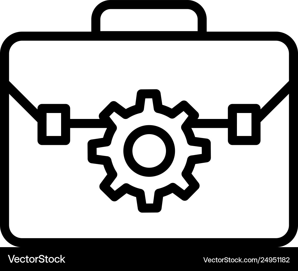 Briefcase setting vector image