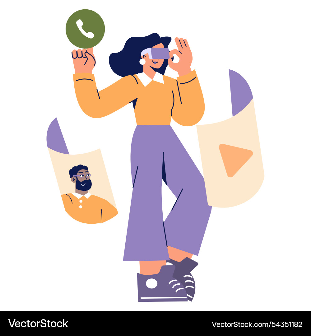 Businesswoman Wohnung Vektorbild
