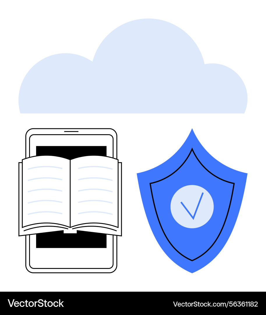 Digital reading with cloud storage and secure Digital reading with cloud storage and secure vector image