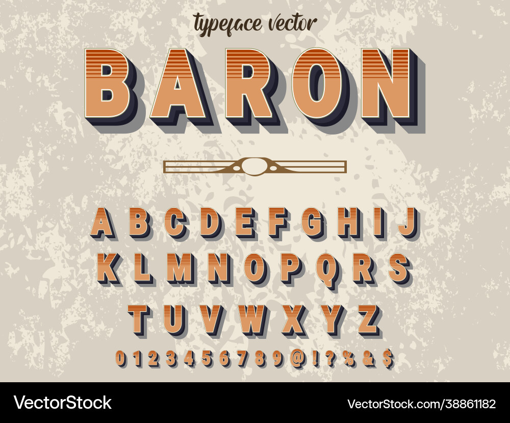 Fontscripttypefacealphabet shadow Vector Image