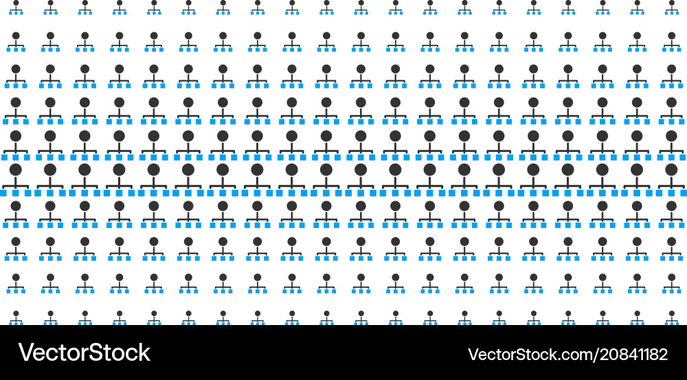 Hierarchy shape halftone grid Vector Image