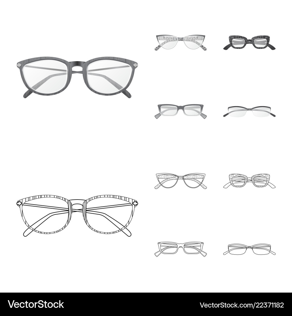 Isolated object of glasses and frame symbol vector image