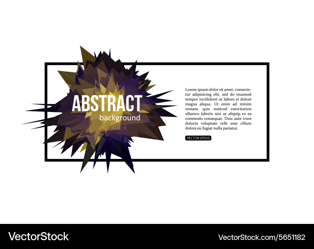 Isolated template poster with triangular shapes vector image