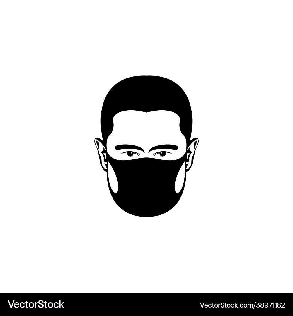 Man with mask design icon Man with mask design icon Vector Image