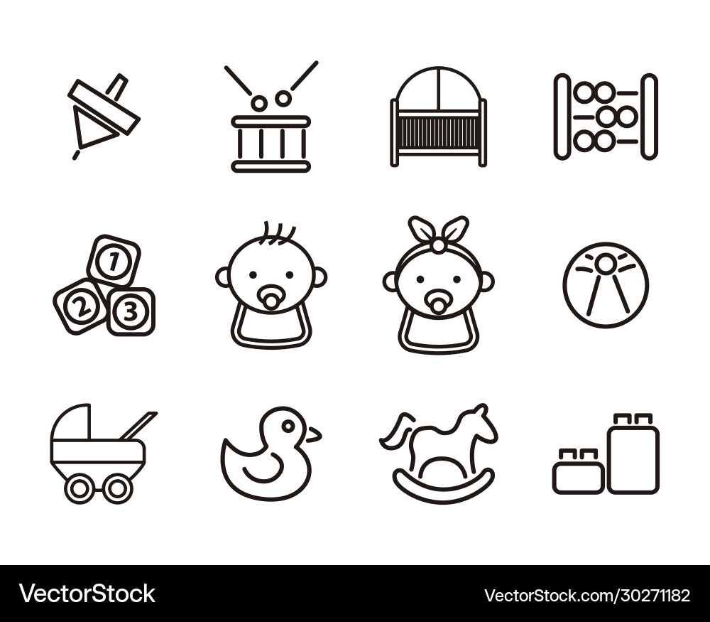 Neugeborene und Mutterschaft Icons Set Neugeborene und Mutterschaft Icons Set vektorbild