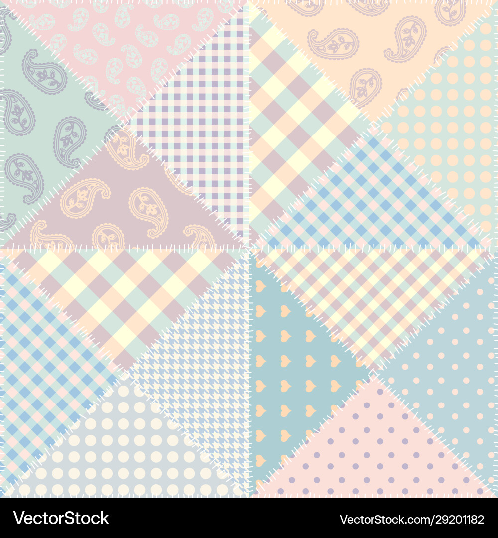 Patchwork pattern seamless quilting design Patchwork pattern seamless quilting design vector image