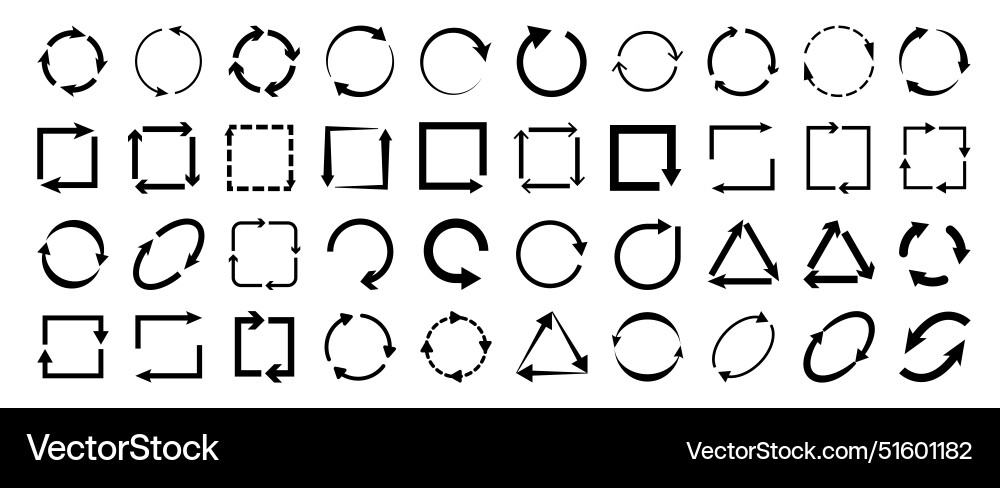 Rotating arrow cycle rotate motion Rotating arrow cycle rotate motion vector image