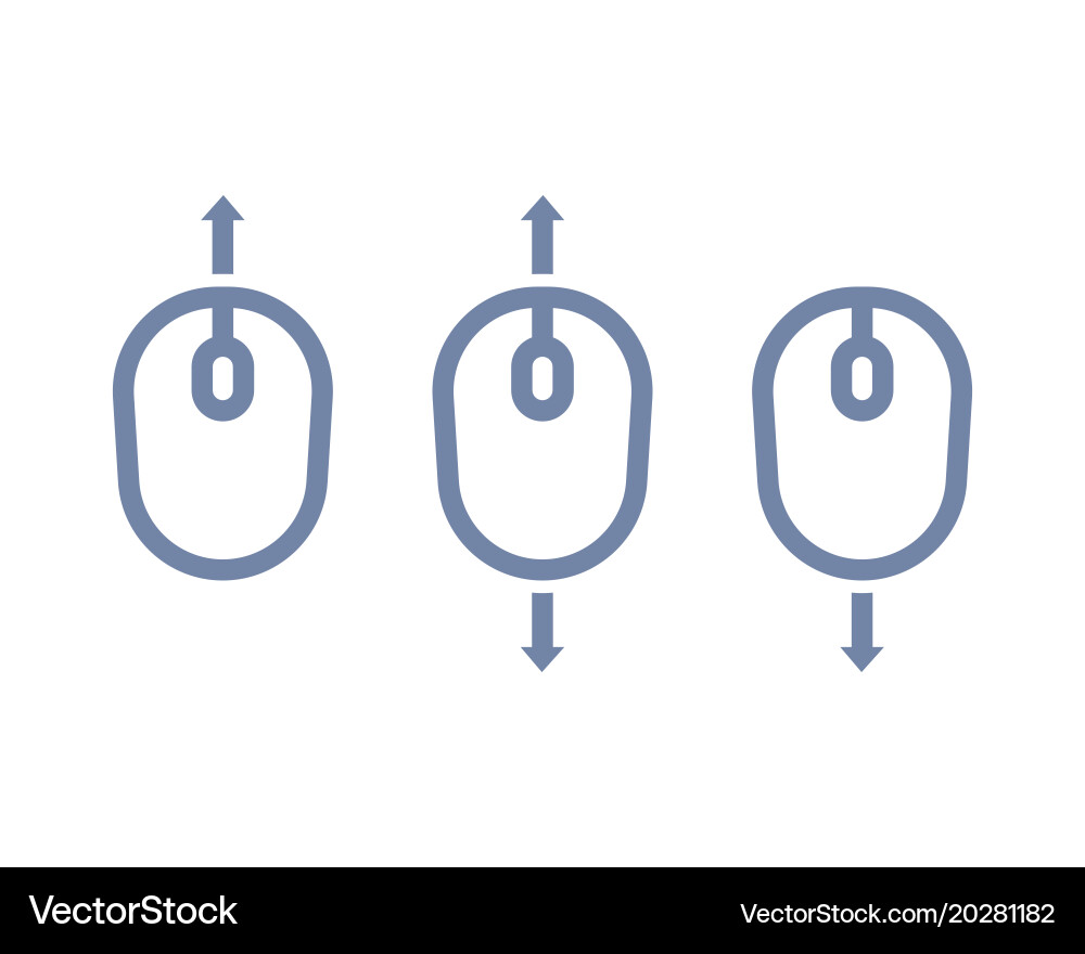 Scroll up down with mouse icon vector image