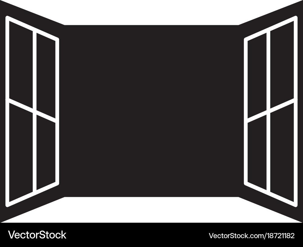 Window open isolated icon Vector Image