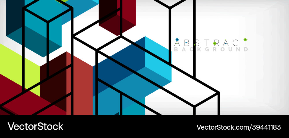 Abstract background 3d cubes cubic elements Abstract background 3d cubes cubic elements vector image