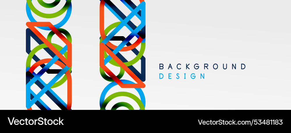 Abstract background - colorful circle lines Abstract background - colorful circle lines vector image