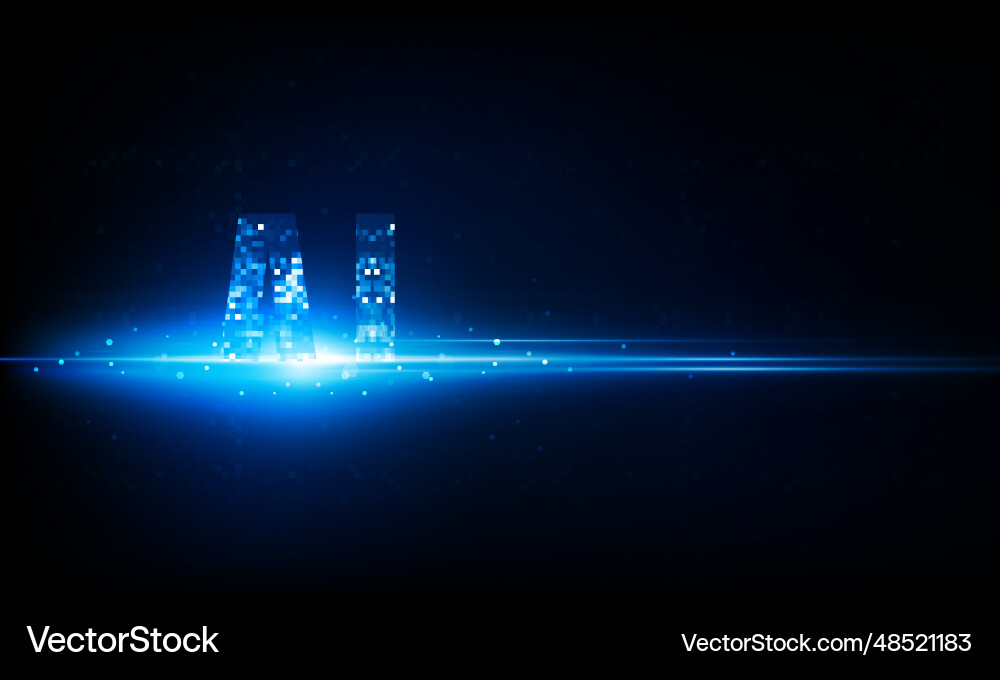 Abstract pixel technology ai sci-fi artificial Abstract pixel technology ai sci-fi artificial vector image
