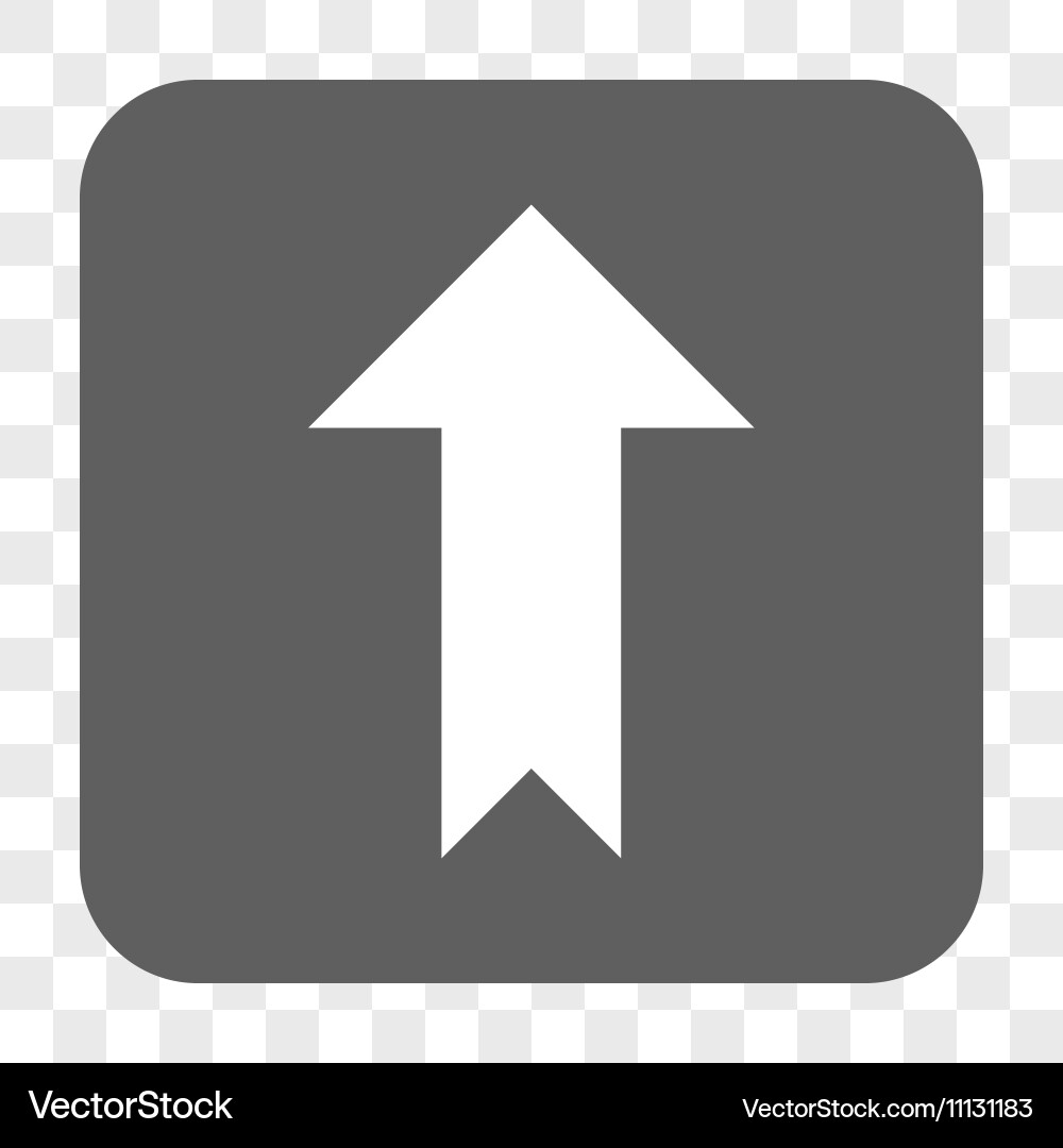 Arrow up rounded square button vector image