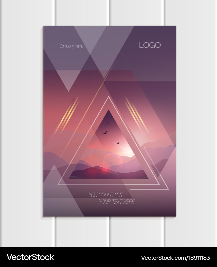 Brochure a5 or a4 format abstract uneven Vector Image