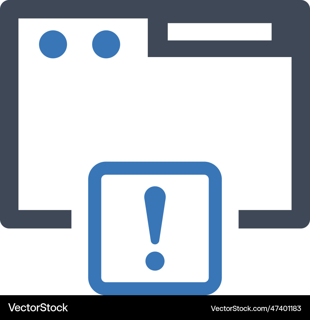 Browser error icon Vector Image