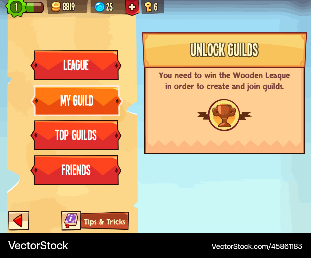 Complete set of level button game ui pop-up icon Vector Image