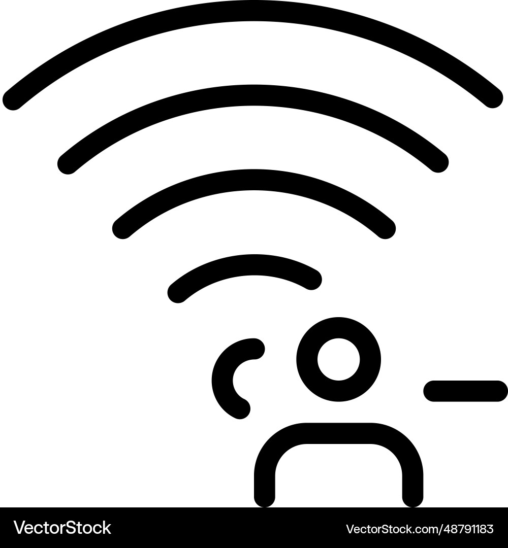 Deleting user name from the wireless network Vector Image