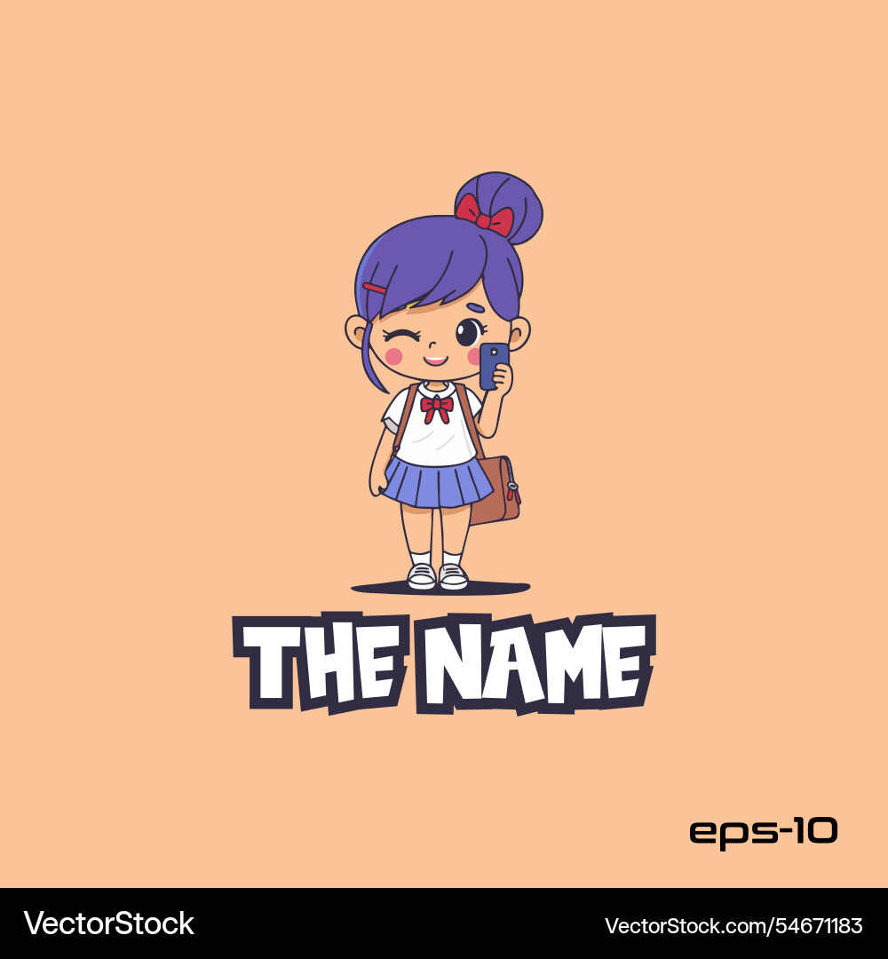 Female students wear uniforms back to school Female students wear uniforms back to school vector image