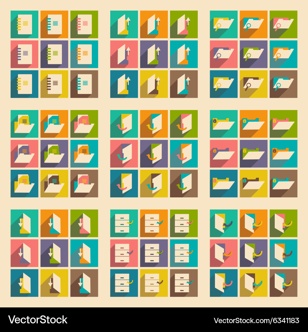 Flat with shadow concept and mobile application Vector Image