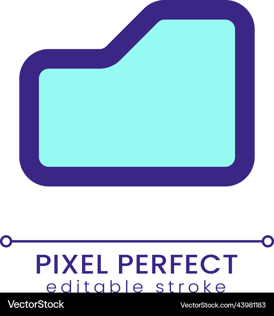 Folder pixel perfect rgb color ui icon Folder pixel perfect rgb color ui icon vector image